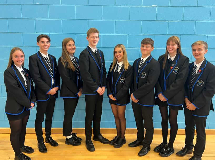 school captains for 2022 in school hall