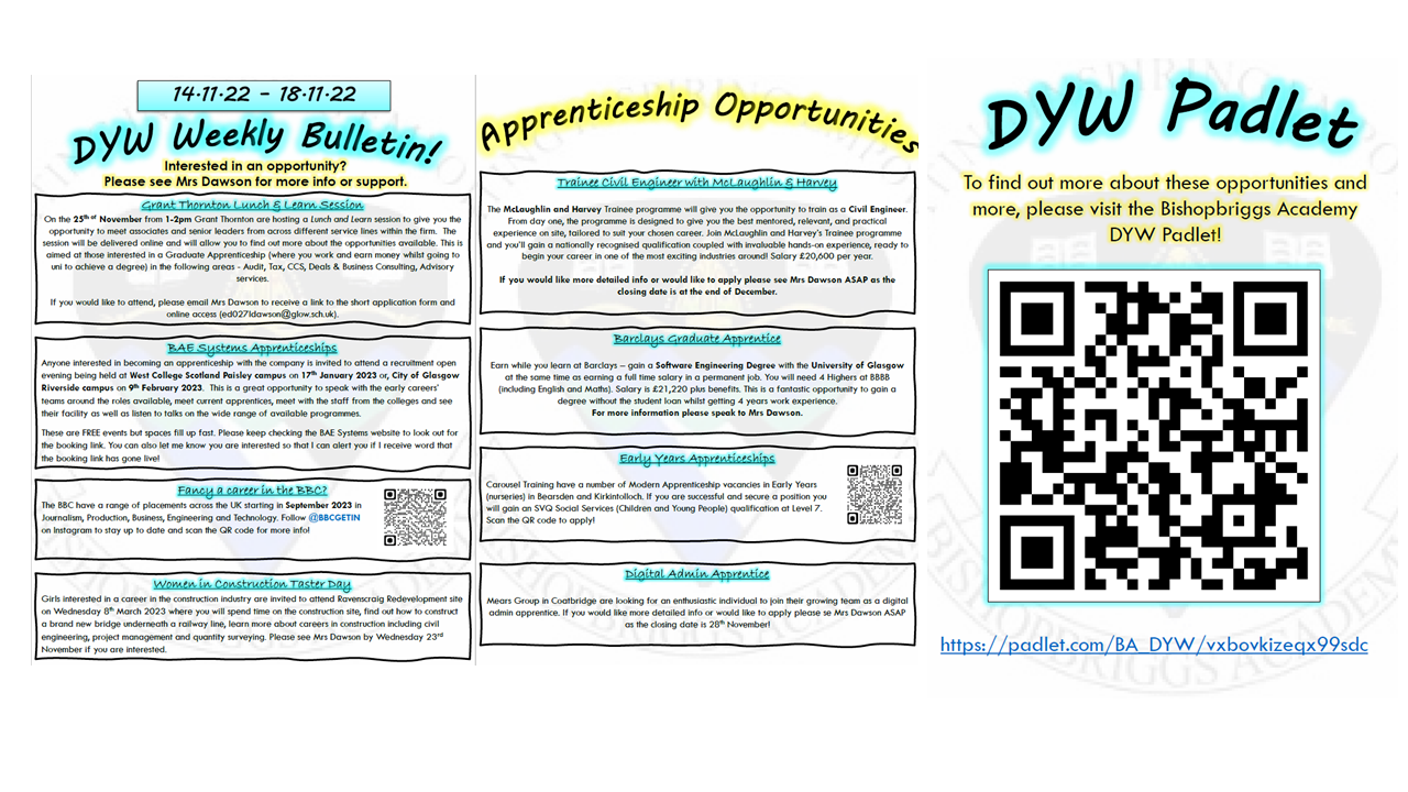 Developing the Young Workforce bulletin