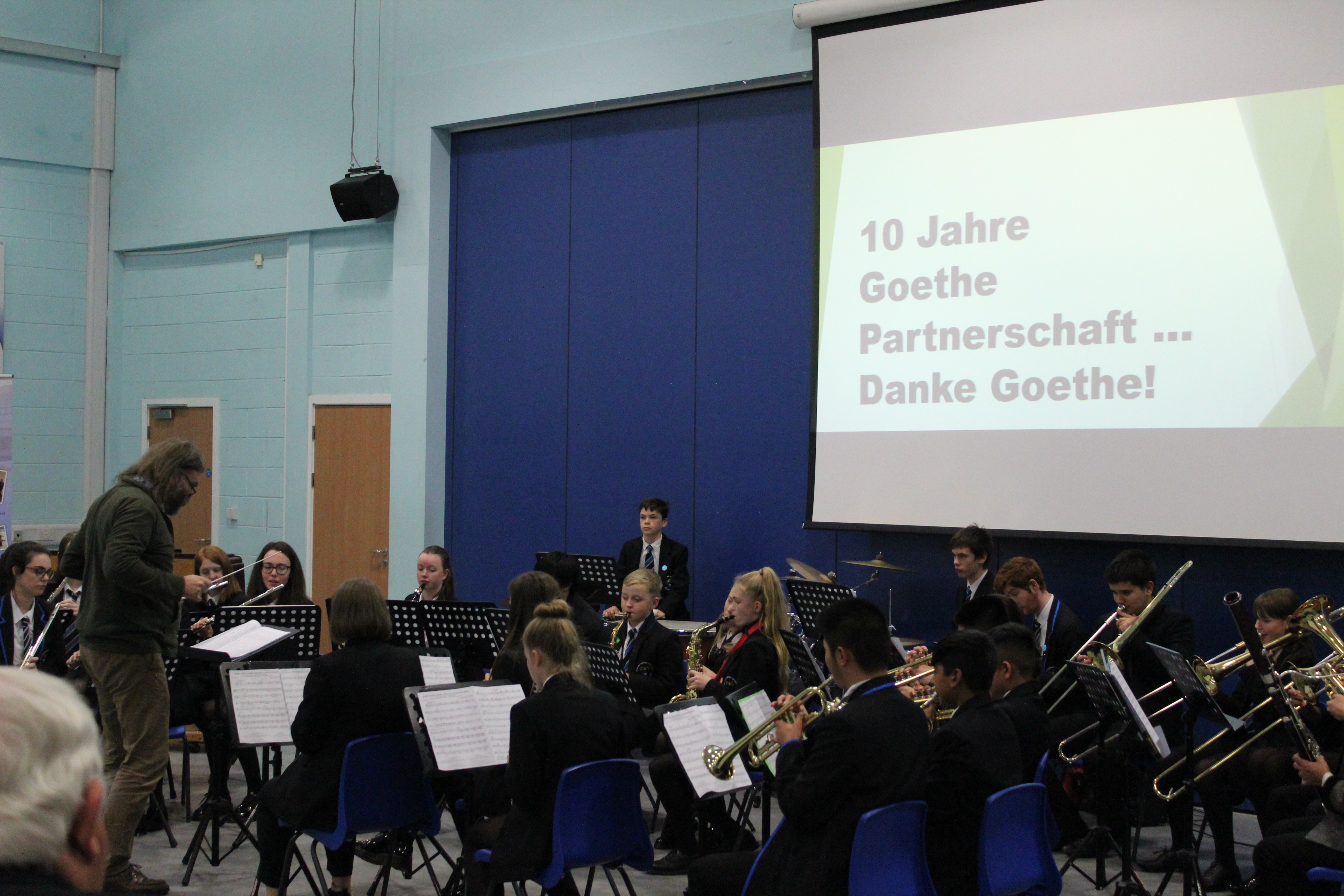 students performing